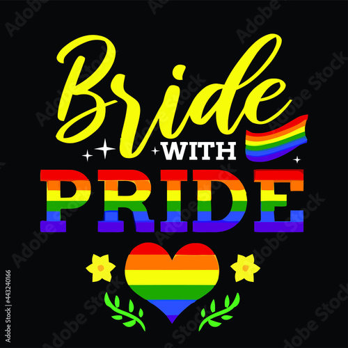 bride with pride lgbt wedding fleece poster design vector illustration for use in design and print poster canvas