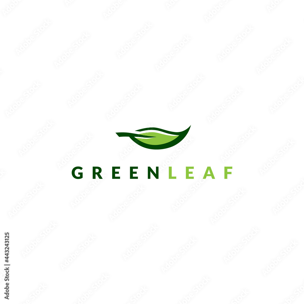 green leaf logo design. logo template green leaf logo design. logo template