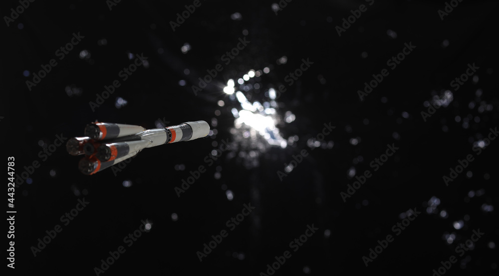 toy spaceship on black sky toy spaceship on black sky