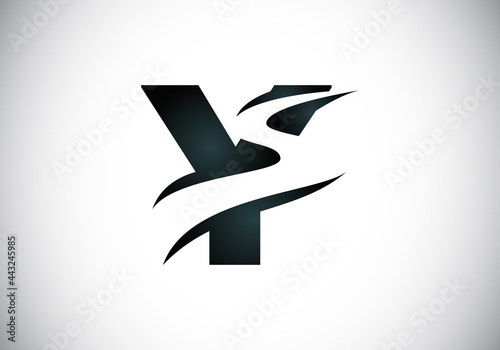 Initial Letter Y with backspace S or pathway Logo design vector template, Graphic Alphabet Symbol for Corporate Business Identity