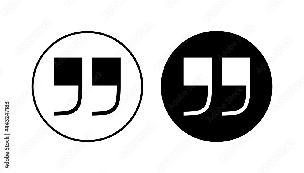 Quote icon set. Quotation mark symbol. Quote icon set. Quotation mark symbol.