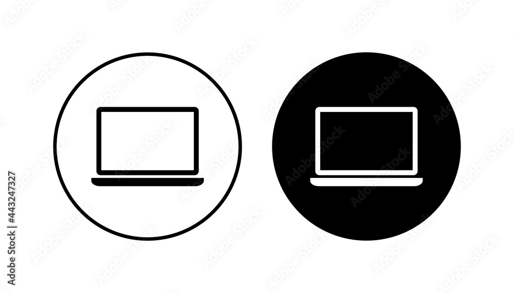 Laptop icon set. computer icon vector Laptop icon set. computer icon vector