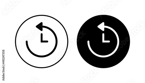 History icon set. recent event history