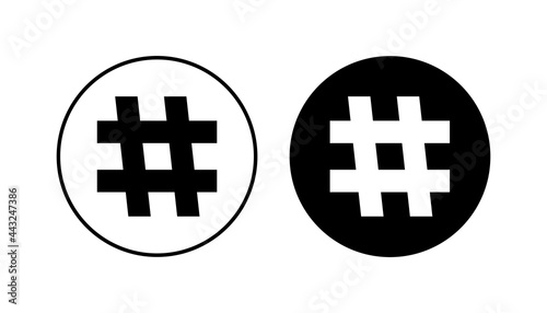 Hashtag icon set. hashtag symbol