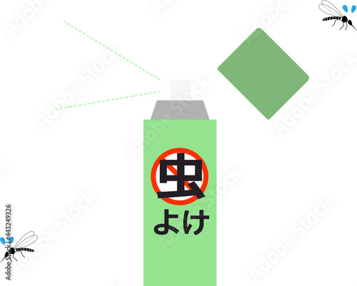 虫よけスプレーのイラスト