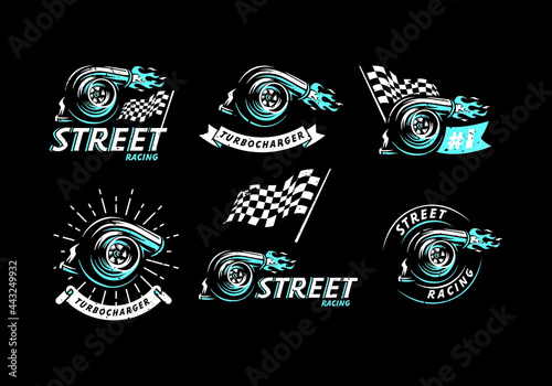 turbo logo design set photo