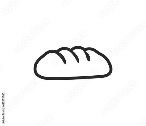 bread icon with black and white color concept © Kareemov