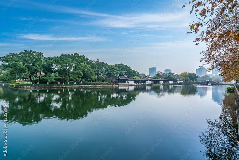 Classical Architecture Garden in Ningbo Yuehu Park