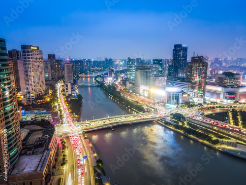 Wallpaper Mural Aerial photography of Ningbo city architecture landscape night view Torontodigital.ca