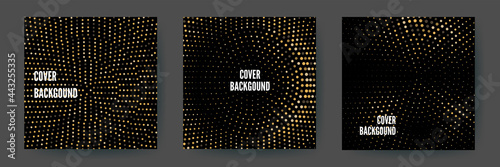 Geometric Gold  Abstract background seamless shimmer with shiny golden and black paillettes.Minimal