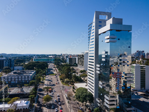 Avenida Cândido de Abreu no Centro Cívico em Curitiba, Paraná. Esta avenida liga a Praça Tiradentes ao Palácio Iguaçu, centro do governo do estado.  photo