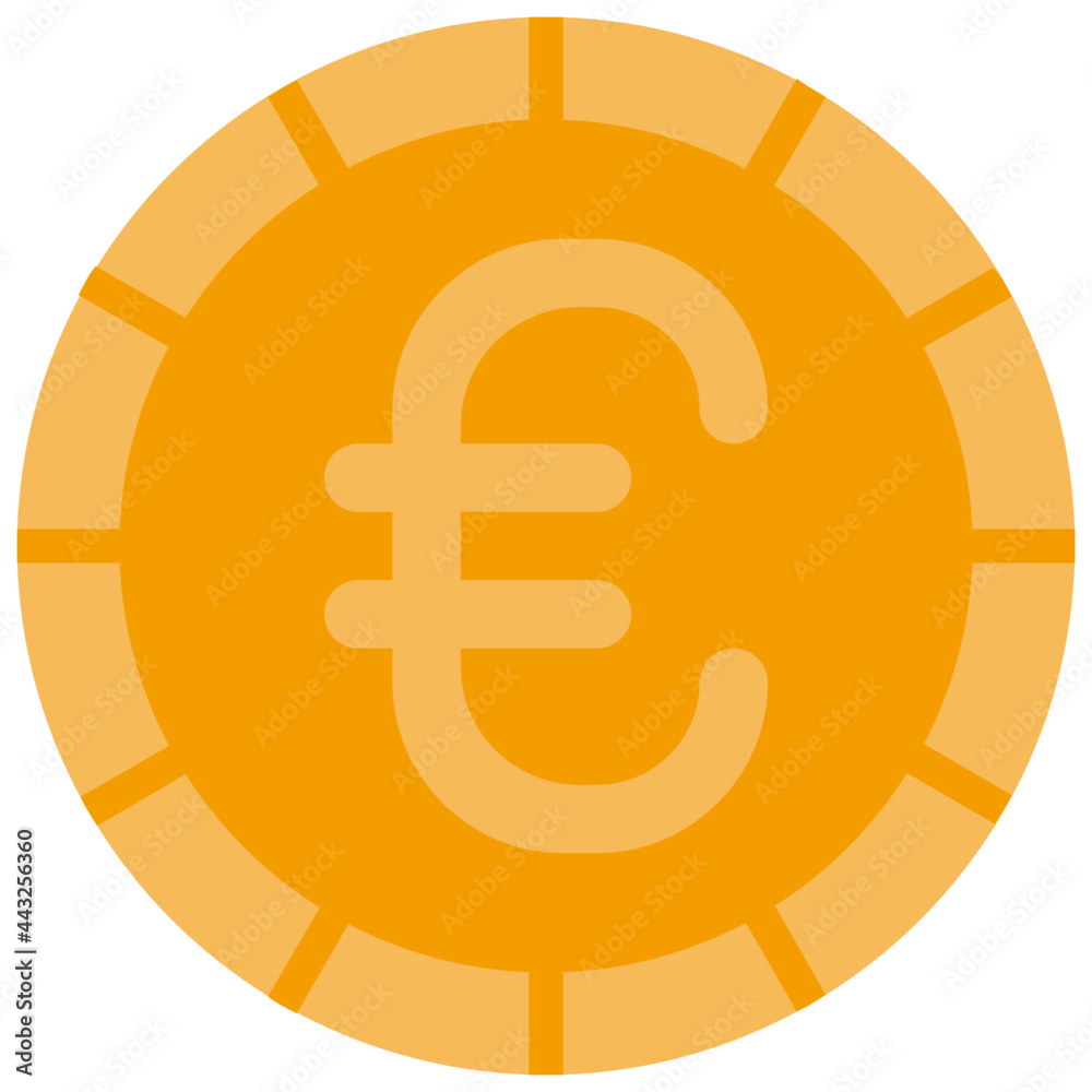 Obraz premium euro flat icon