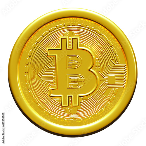 3d design bitcoin cryptocurrency white background 