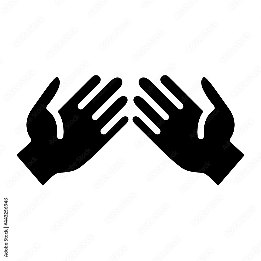 Fingers Black Icon Design. Hand Gesture Logo Symbol Vector Fingers Black Icon Design. Hand Gesture Logo Symbol Vector