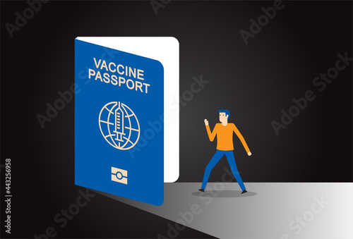Exit with vaccine coronavirus COVID-19 passport