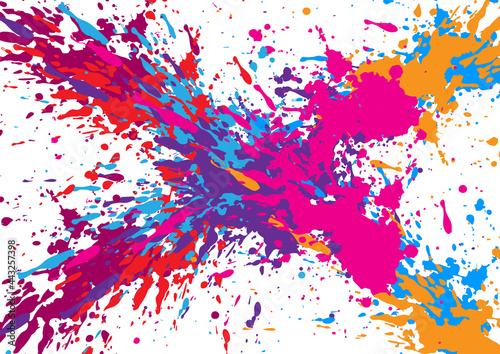 Abstract vector paint splatter multicolor background design concept. illustration vector design.