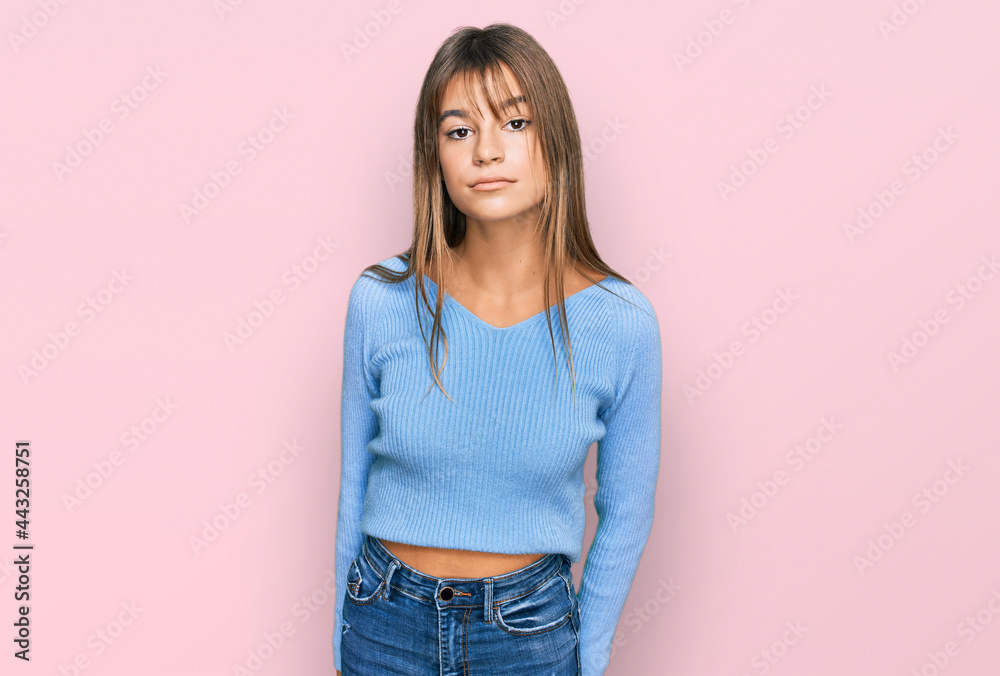Teenager caucasian girl wearing casual clothes depressed and worry for distress, crying angry and afraid. sad expression. Teenager caucasian girl wearing casual clothes depressed and worry for distress, crying angry and afraid. sad expression.
