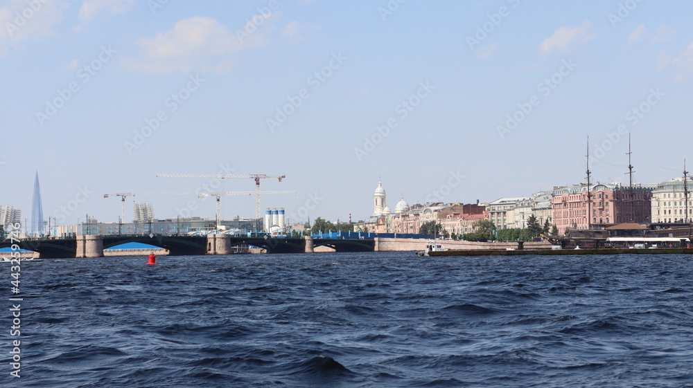 petersburg buildings view from tourist boat