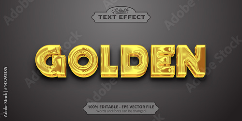 Golden text, shiny golden style editable text effect