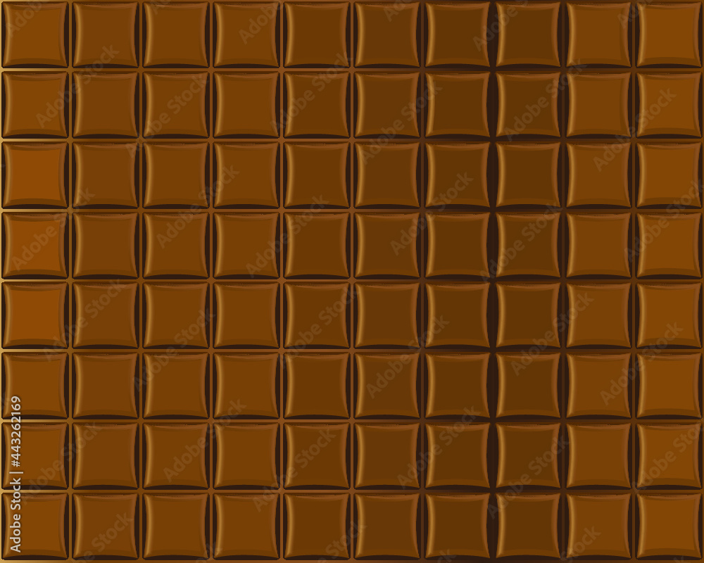 Brown chocolate background. Abstract, modern geometric pattern