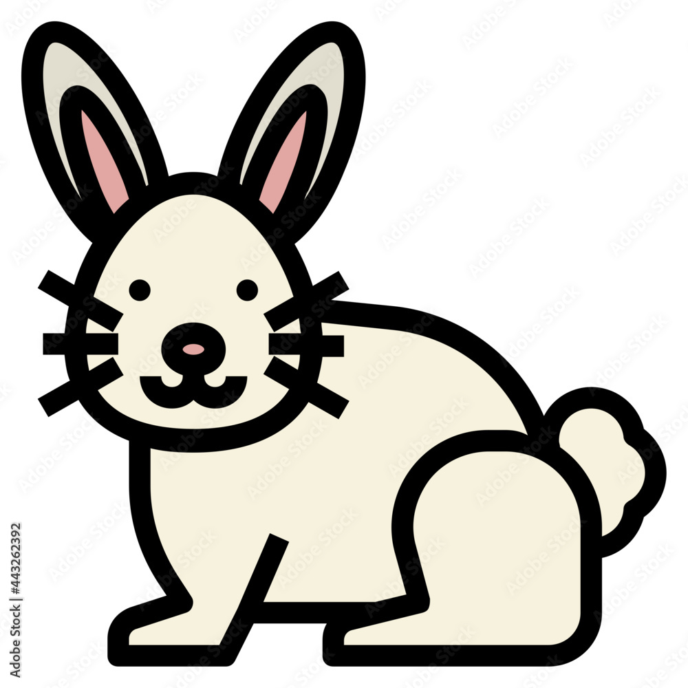 rabbit Color line icon