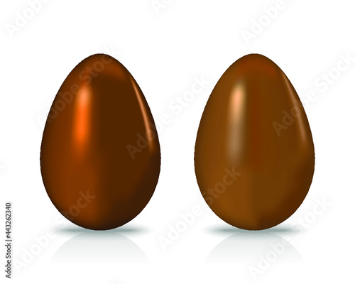Chocolate Easter eggs isolated on a white background