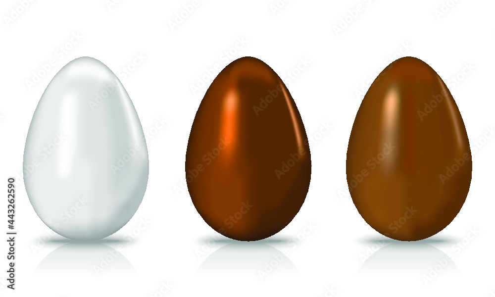 Chocolate Easter eggs isolated on a white background Chocolate Easter eggs isolated on a white background