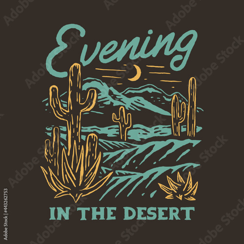 Desert view illustration