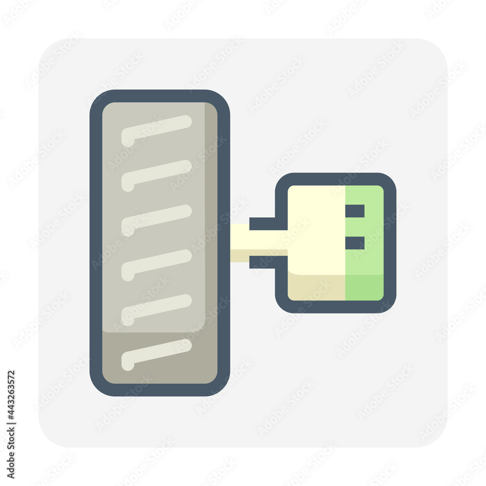 Electric vehicle (EV) part vector icon design. Consist of electric motor, alloy wheel, tire and axle. That mechanical device or machine driven by electrical power for automotive industry. 48x48 pixel. Electric vehicle (EV) part vector icon design. Consist of electric motor, alloy wheel, tire and axle. That mechanical device or machine driven by electrical power for automotive industry. 48x48 pixel.