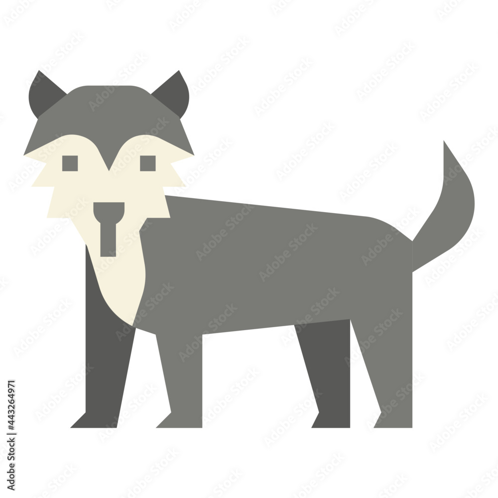 wolf flat icon
