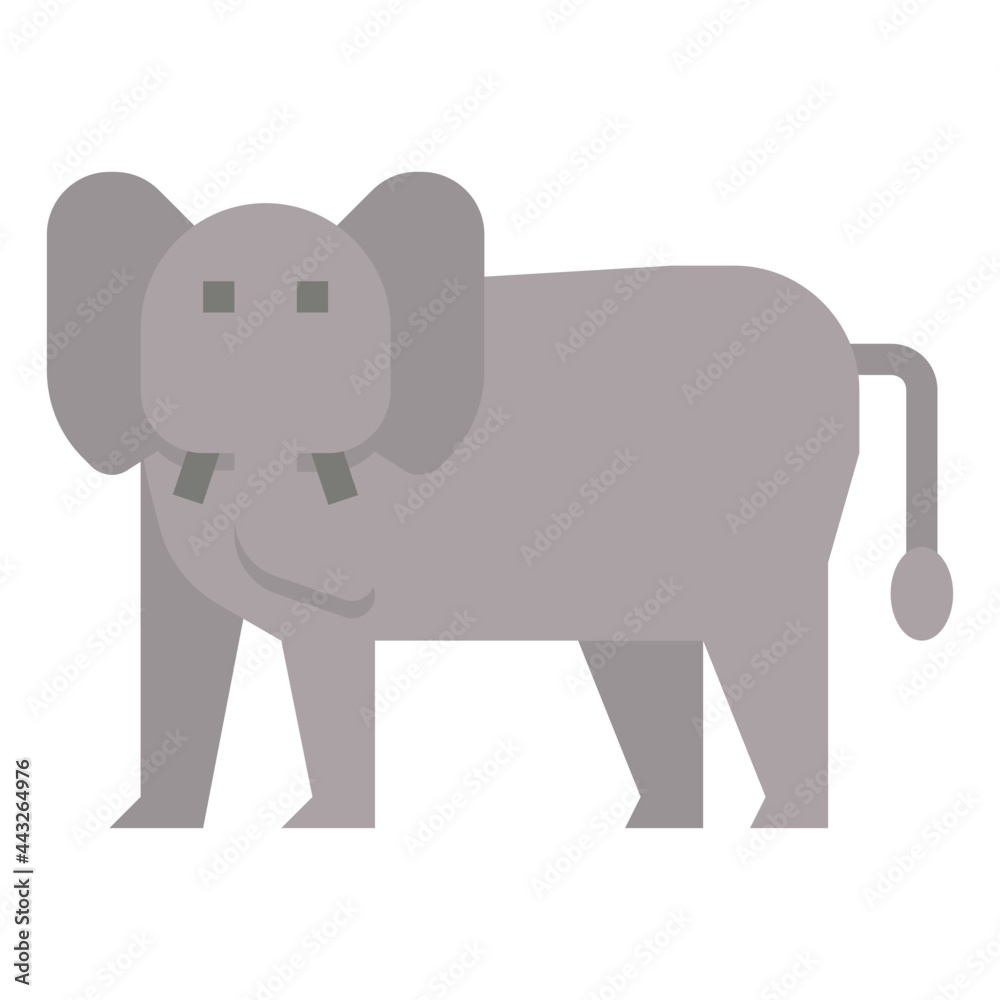 elephant flat icon elephant flat icon