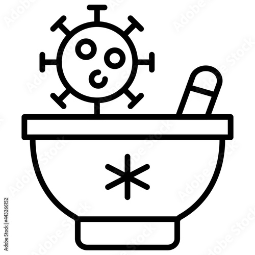 A trendy vector design of medical crusher