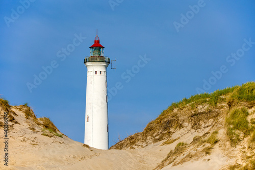 lighthouse Lyngvig Fyr on the coast of denmak © mschauer
