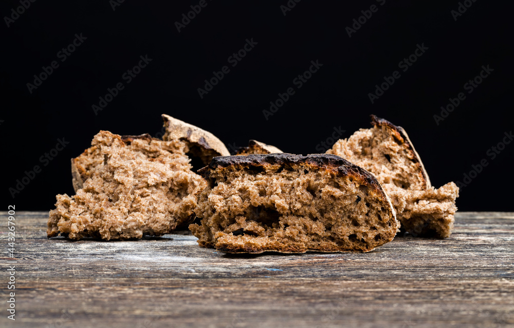 rye flour bread, close-up rye flour bread, close-up