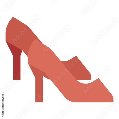 high heels flat icon
