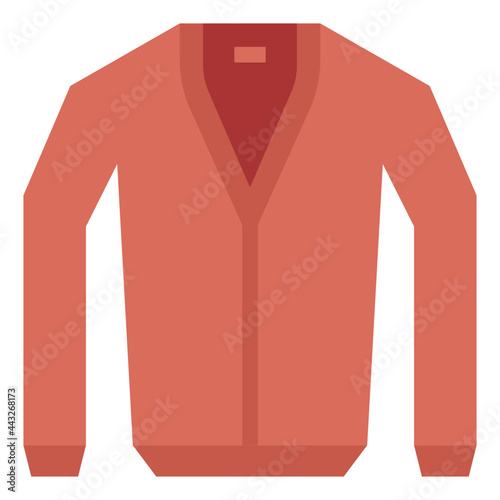 cardigan flat icon