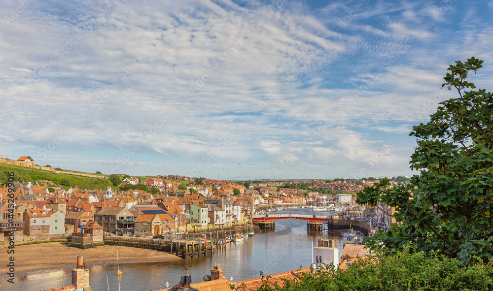 Whitby across the rooftops.