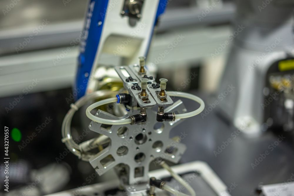 Fototapeta premium robot arm working in factory