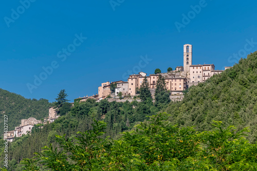 Panoramic view of Cerreto di Spoleto, Perugia, Umbria, Italy