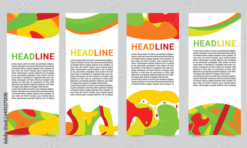 colorful banner set of abstract backgrounds. Abstract vector template design. Collection banner design. brochure, Web sites, page, leaflet. Sports banners.