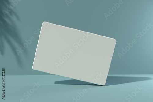 Blank card with tropical plant shadow