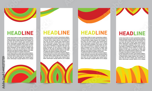 Set of colorful banners design. Sports banners. Sport summer Brazil vector invitation Art Print Web banner design.