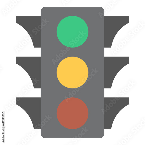 traffic light flat icon