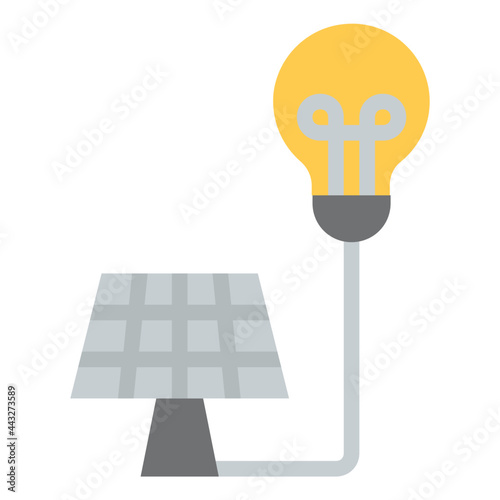 solar cell flat icon