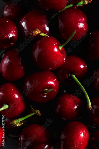 Macro of Fresh cherries