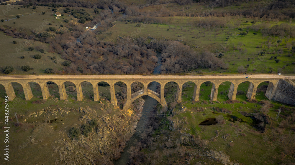 vista aérea puente rascafria	