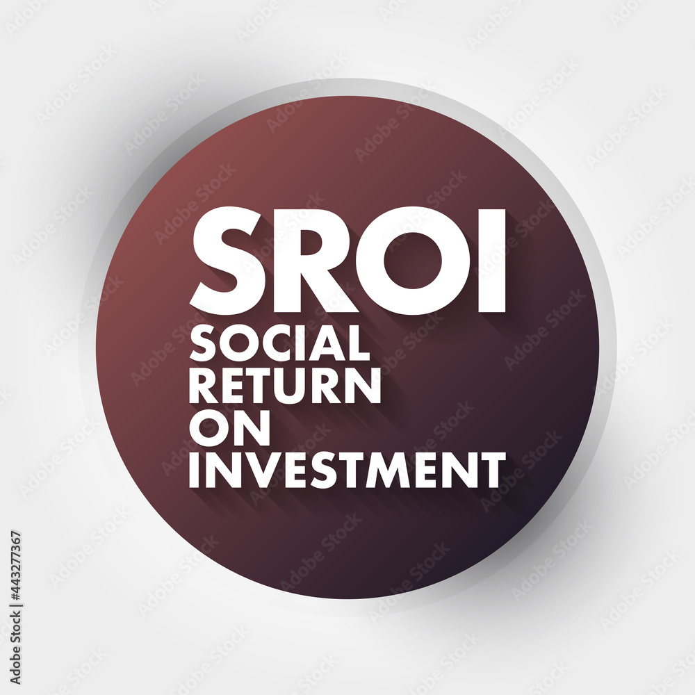 SROI - Social Return On Investment acronym, business concept background
