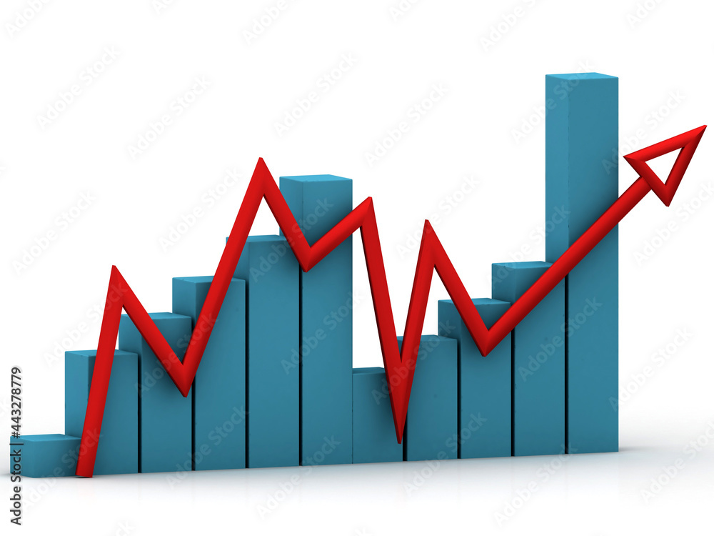 3d rendering Stock market online business concept. business Graph 3d rendering Stock market online business concept. business Graph