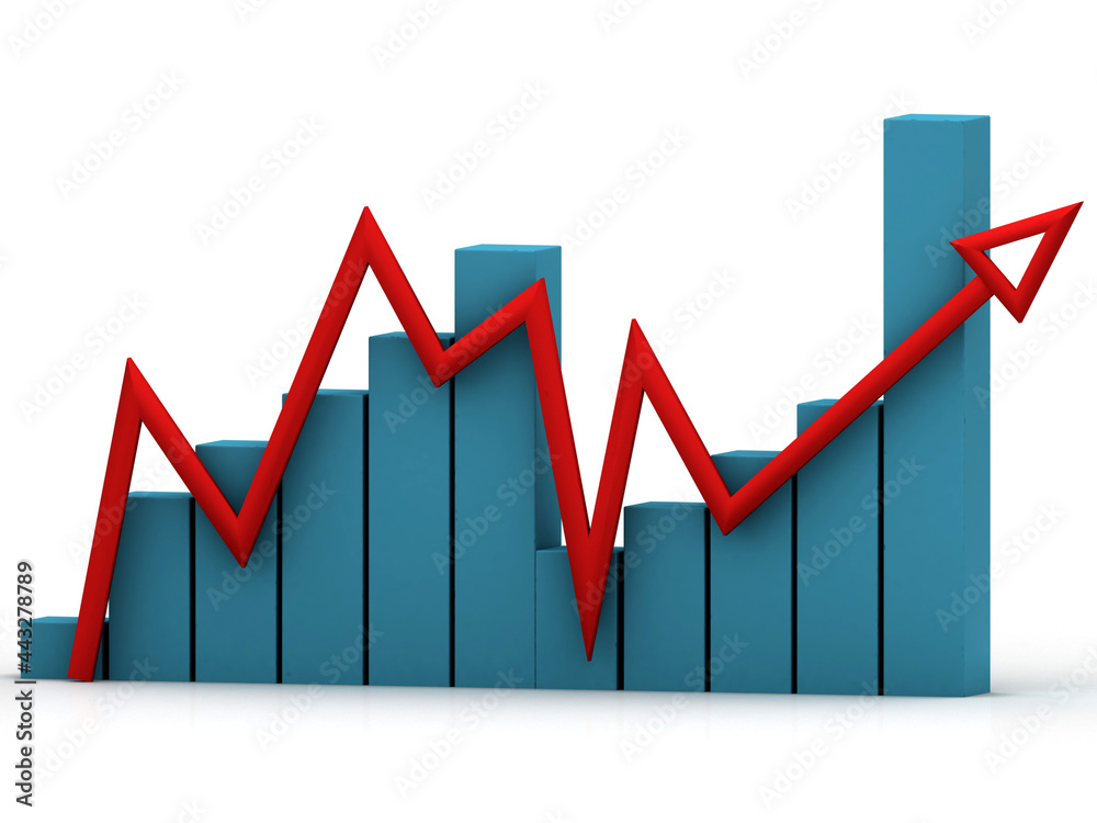 3d rendering Stock market online business concept. business Graph 3d rendering Stock market online business concept. business Graph