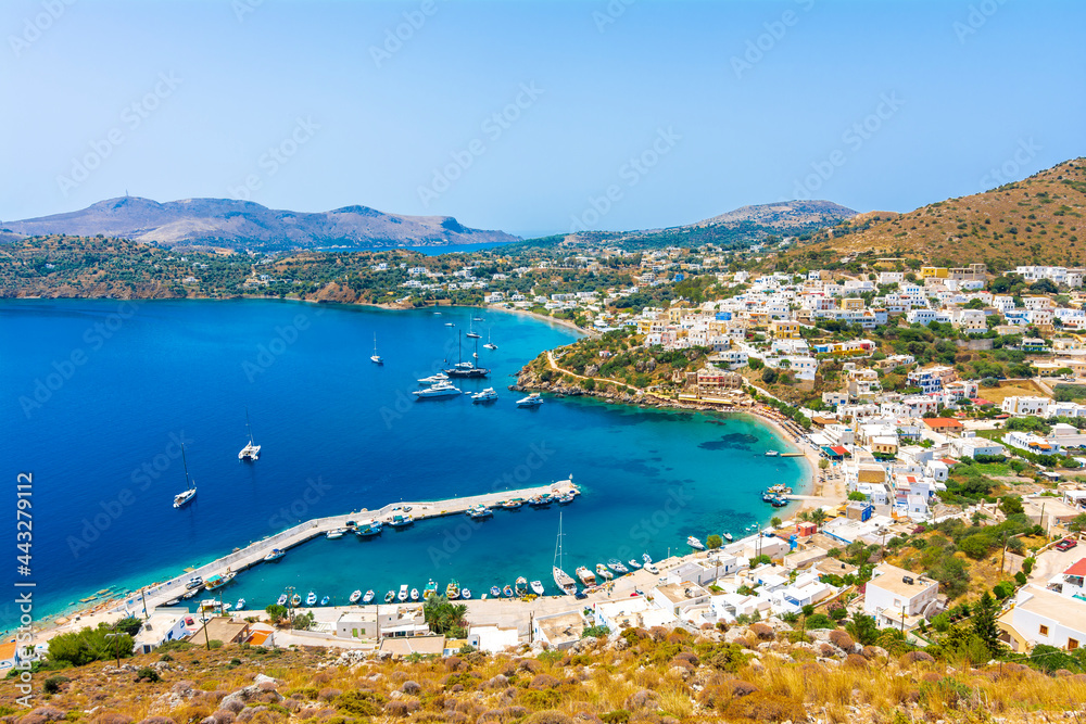 Panteli Beach view in Leros Island. Leros Island is populer tourist destination in Aegean Sea.